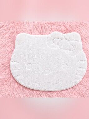 Hello Kitty White Bath Rug Sanrio Kawaii Coquette Decor NWT